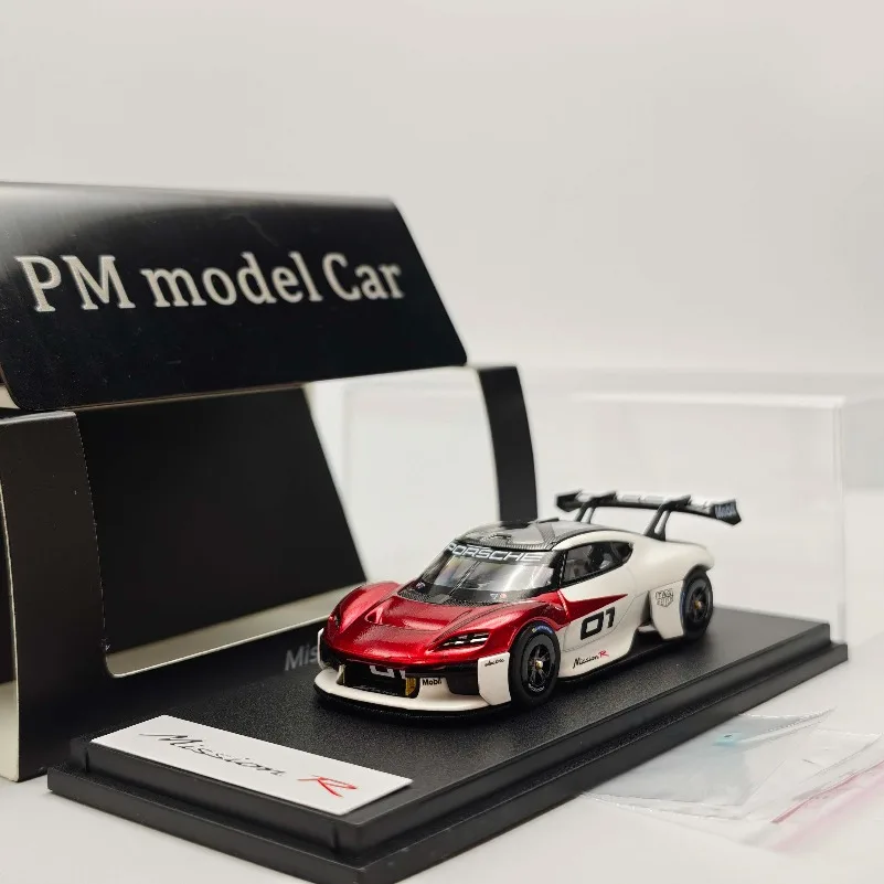 Фото Коллекционная модель автомобиля Karium Diecast Porsche Mission R Concept в масштабе 1/64, литая под давлением, из сплава, игрушка №2