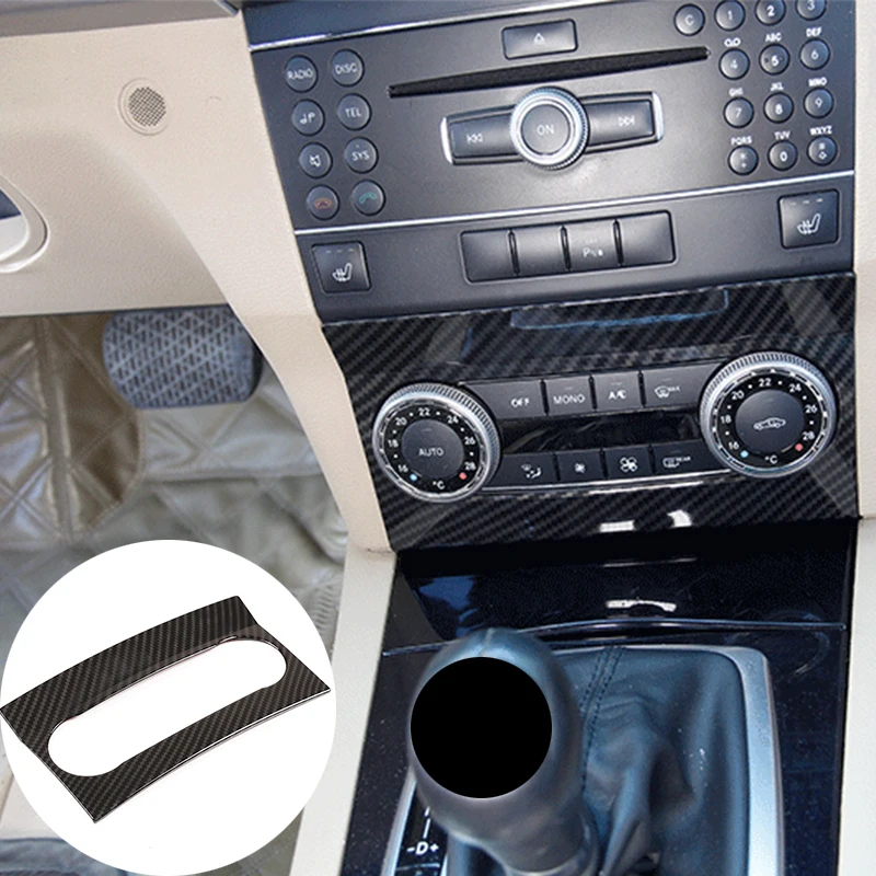 

ABS Carbon Fiber Pattern Car Air Conditioning Switch Frame Modified Accessories Suitable For Benz GLK 2008-2012 Trim Supplies