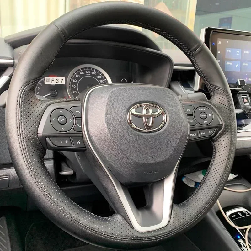 Для Toyota Camry RAV4 2018-22 стежок кожаный спортивный ручной работы чехол на руль