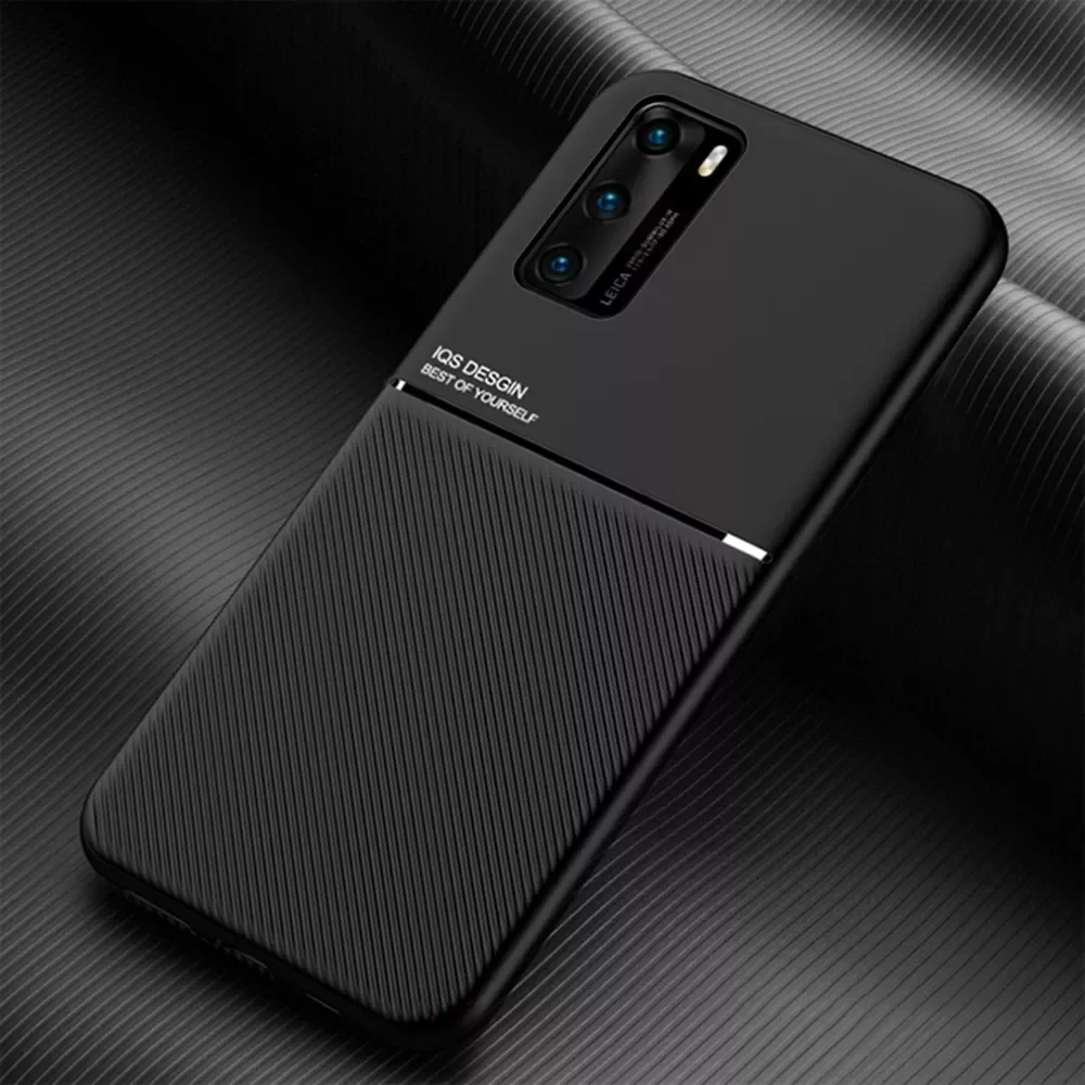 

Luxury Leather Magnetic Car Stand Case For Huawei P20 P30 P40 Lite Mate 10 20 30 40 Pro Phone Cover Soft PU Back Shell Black Red