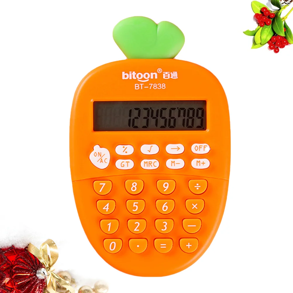 

Calculator Cute Pocket Office Size Student School Kids Portable Small Mini Cartoon Carrot Kawaii Electronic Handheld Basicdesk