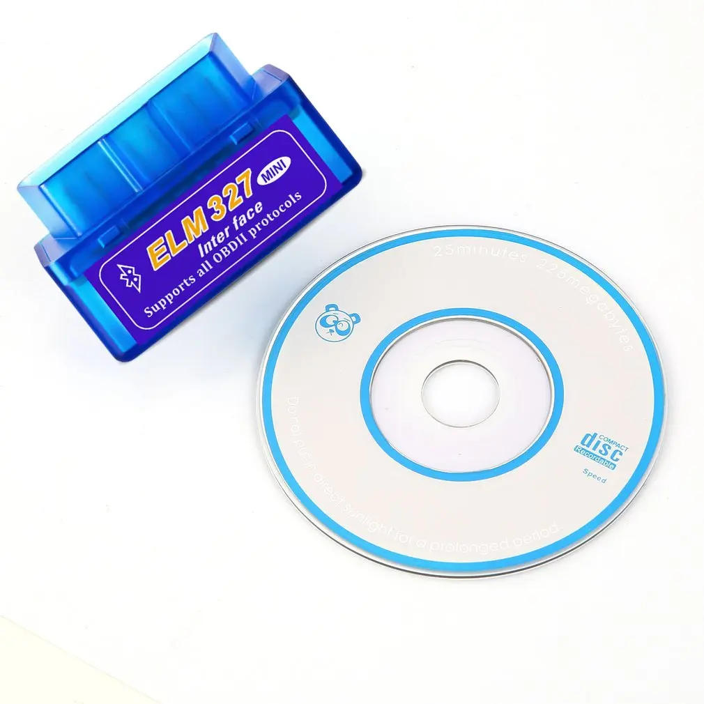 

Мини ELM327 OBD2 II беспроводной Bluetooth совместимый автомобильный диагностический интерфейс сканер Синий портативный инструмент из АБС-пластика