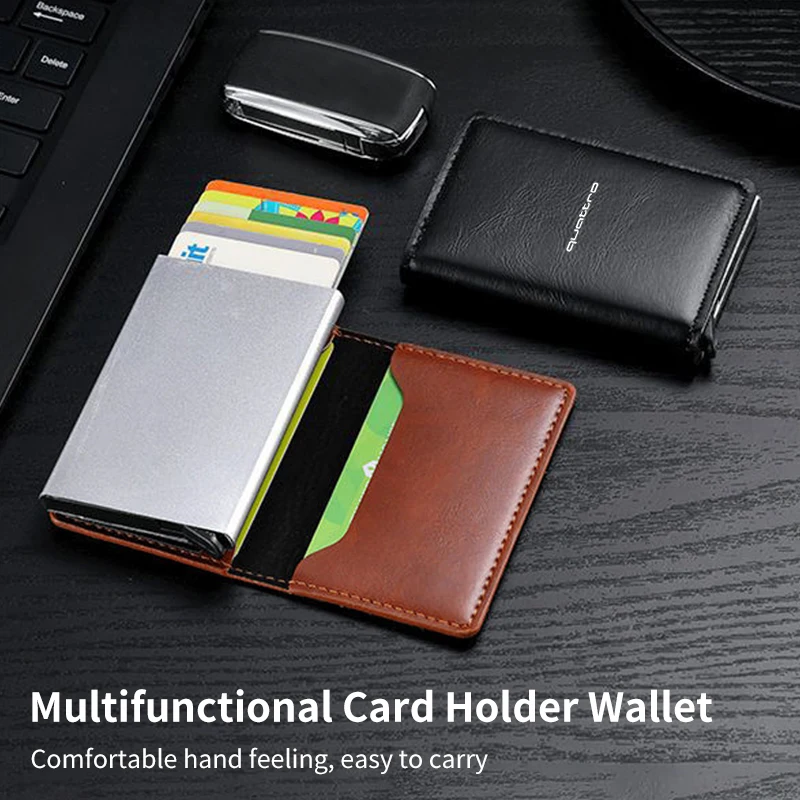 Автомобильные аксессуары всплывающий кожаный бумажник из сплава для Audi Quattro A3 A6 A4