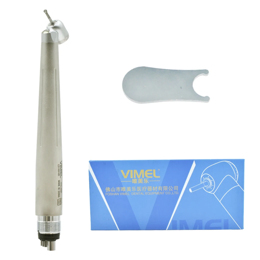 Горячая продажа стоматологических высокоскоростных наконечников с светодиодной подсветкой 45 градусов заднего выпуска воздушной турбины с электрогенератором для стоматологии хирургического назначения