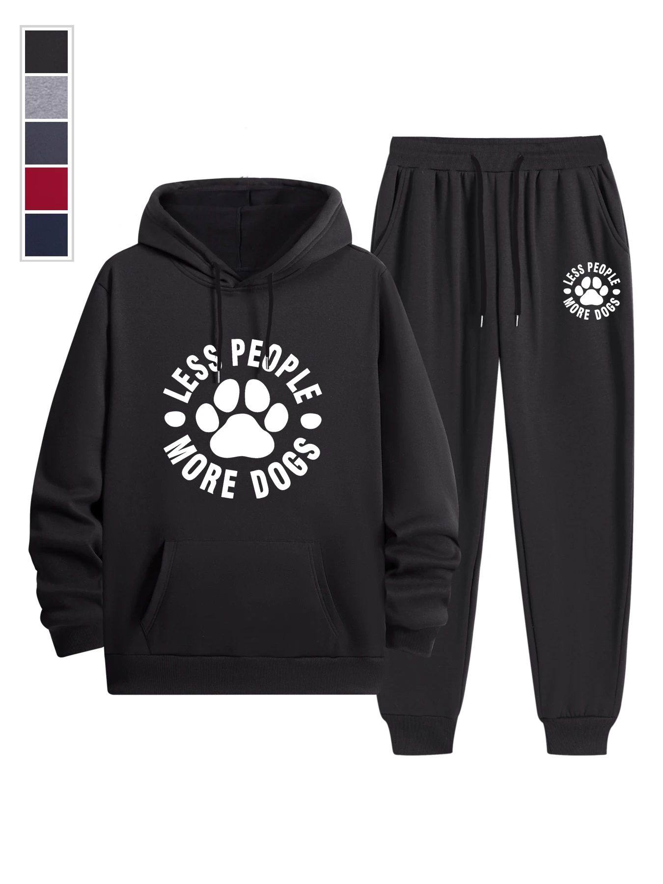 Мужской спортивный костюм повседневная классическая черно-белая толстовка с