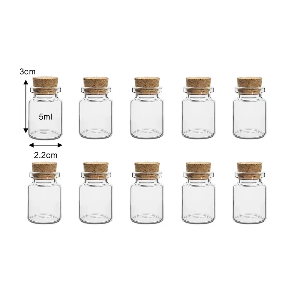 

Мини стеклянные бутылочки с пробкой 5-20 мл