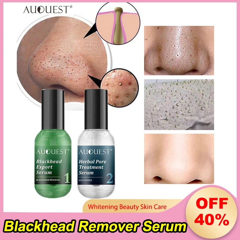 

Blackhead Remover Serum Shrink Pores Deep Cleaning Essence Black Peeling Mask Oil-Control Face Sheet Whitening Beauty Skin Care