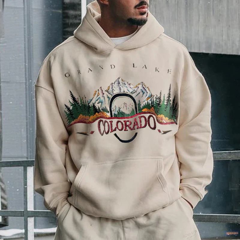 

Толстовка Y2K мужская с принтом, модная одежда на весну 2023, свитшот с длинным рукавом и кулиской с капюшоном, Повседневная Свободная Толстовка с капюшоном, топы