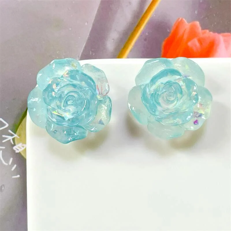 WFFNNKC 10-20 шт., прозрачные цветы розы, аксессуары из смолы, серьги «сделай сам», ожерелья, материалы, кабошон, принадлежности для рукоделия для скрапбукинга (art.: 3920d4346fb2f) - 3920d4346fb2f