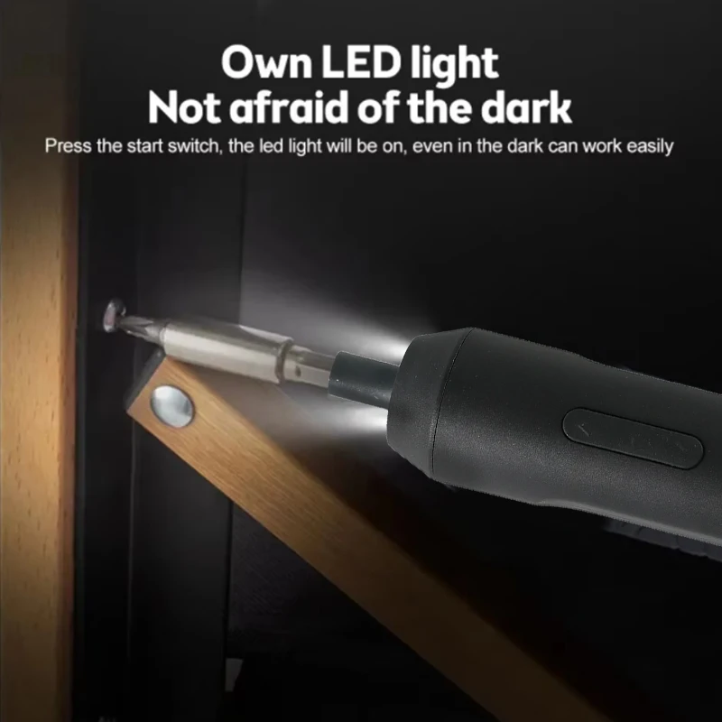 Мини-аккумуляторная электрическая отвертка 1300 мАч перезаряжаемая регулируемая