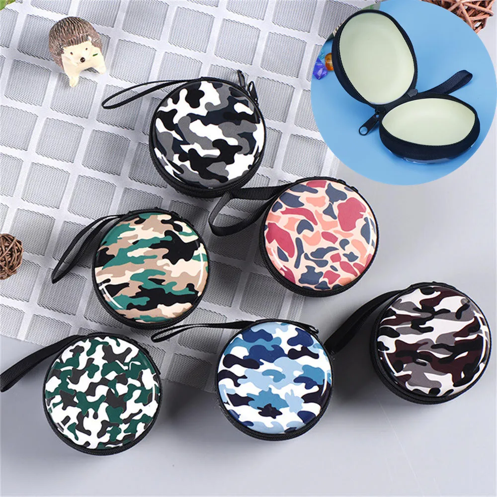 

2023 Camouflage Print Coin Purse Girls Purse Mini Wallet Chain Zipper Silicone Headphone Key Storage Bag Mini Money Bags