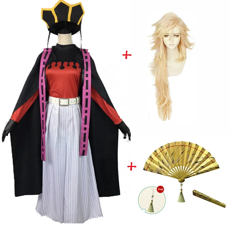 

Костюм для косплея из аниме «рассекающий демонов», кимоно с париком для мужчин и женщин, наряд для вечевечерние НКИ на Хэллоуин