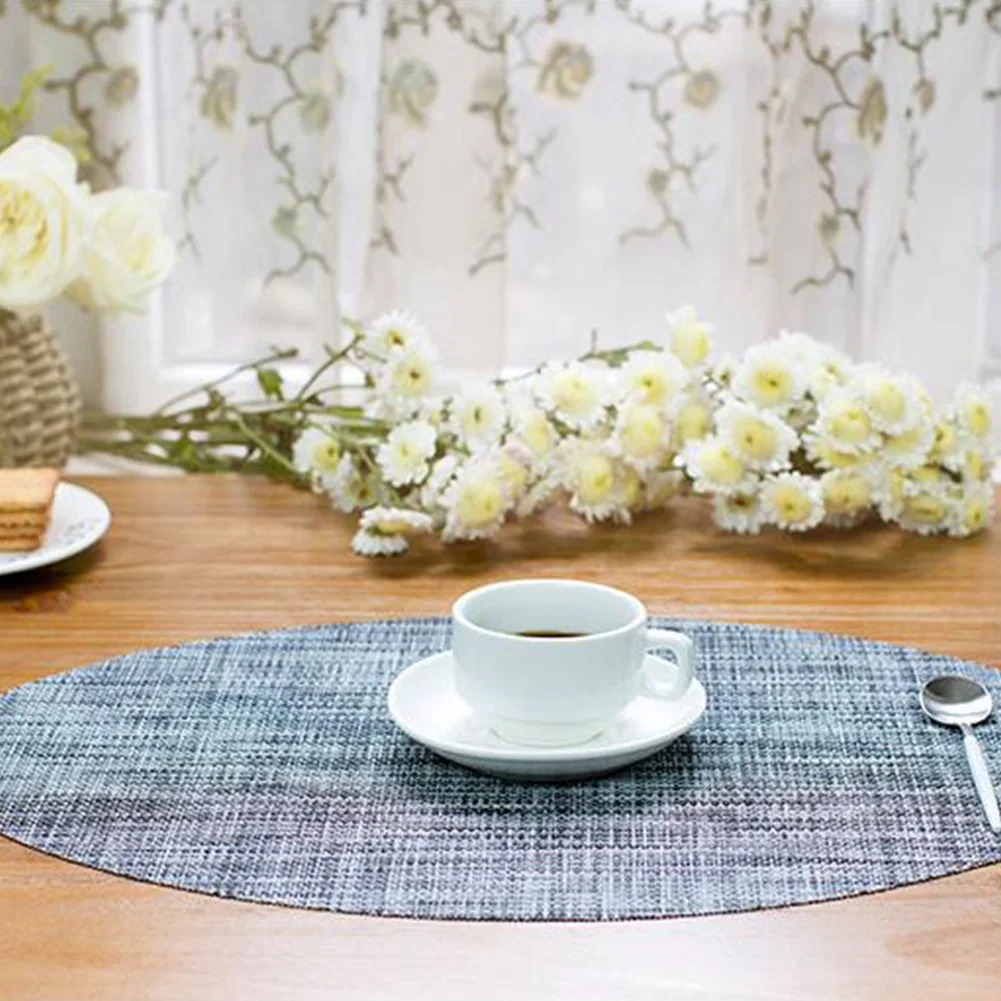 

Polyester Round Table Mat Waterproof Dining Tableware Mat Non-Slip Napkin Bowl Pads Drink Cup Coasters Kitchen Accessories