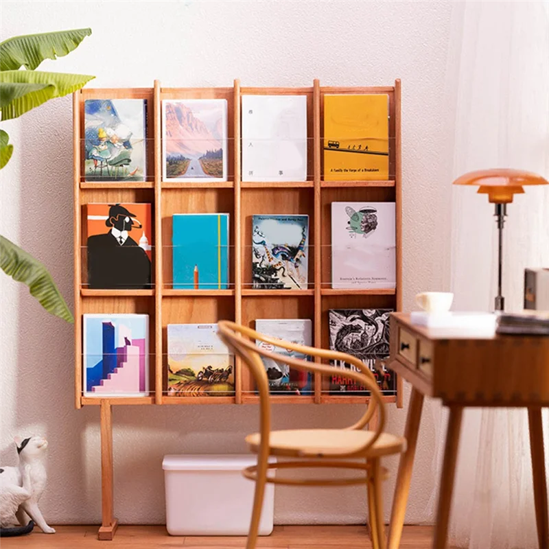 1/6 масштаб миниатюрный кукольный домик книжная полка подставка для газет мебель