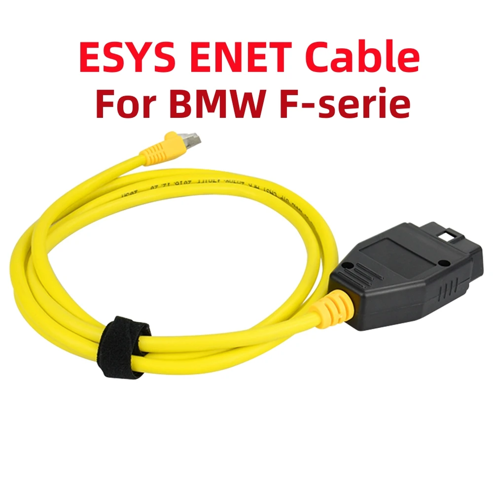 Фото Кабель для передачи данных для BMW ESYS ENET, интерфейс ENET Ethernet к OBD, стандартное кодирование для диагностического кабеля серии F, кодирование данных OBDII №1