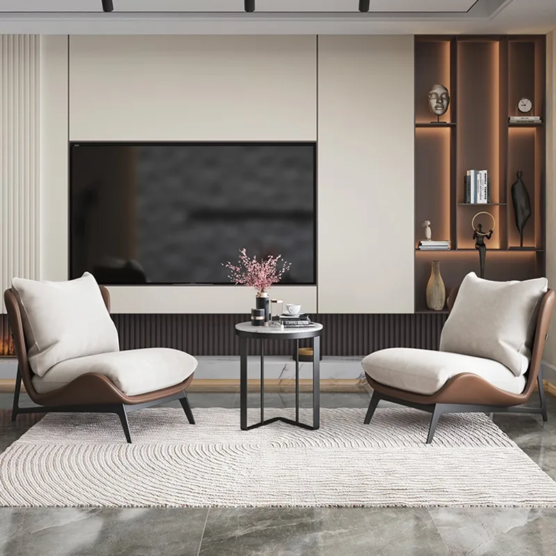 Мягкие стулья с акцентом Роскошный итальянский стул для отдыха оттоманкой