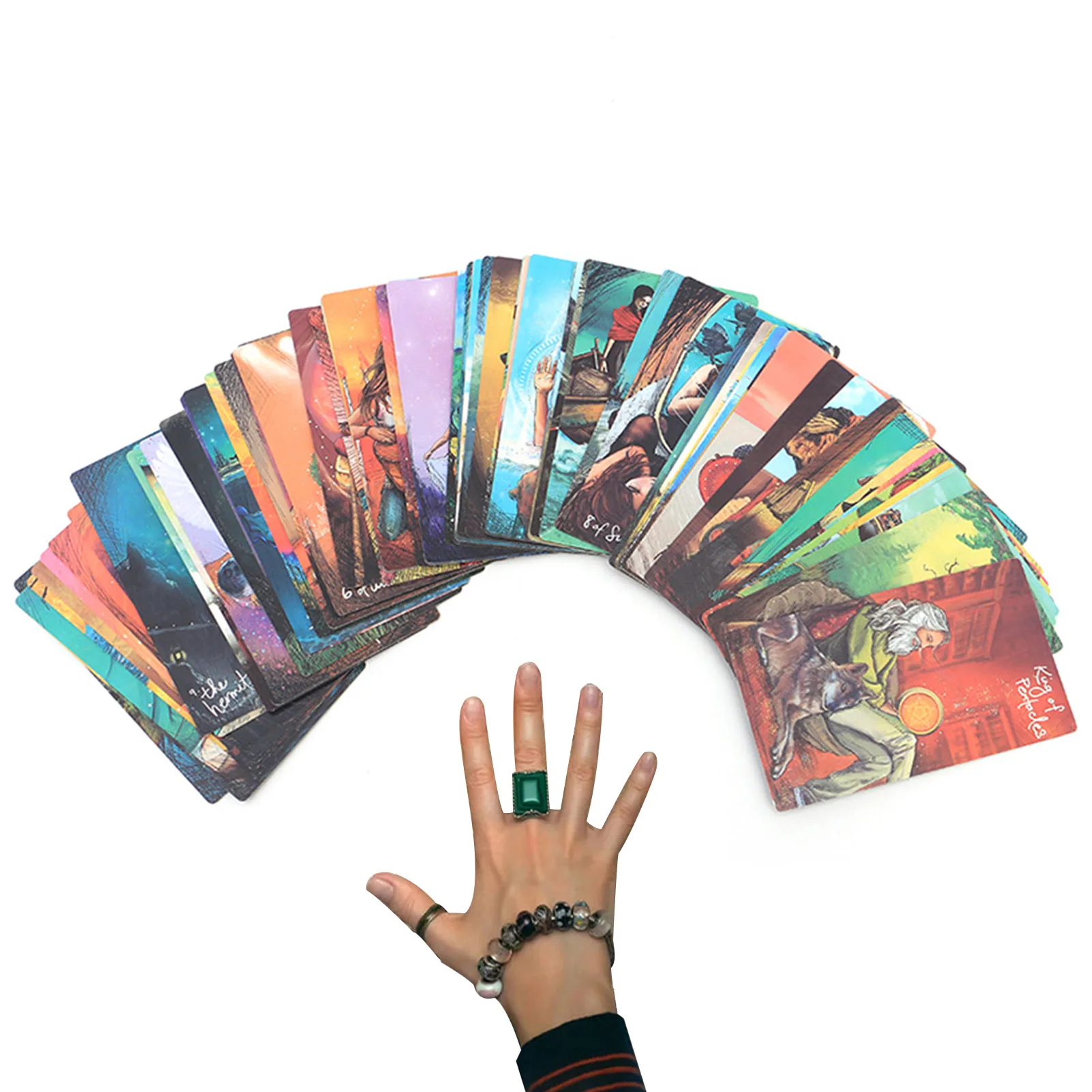 

78pcs Light Seer's Tarot Card Table Games Creative Cards Oracle Family Holiday Party Playing Card English Tarot Deck Table Game