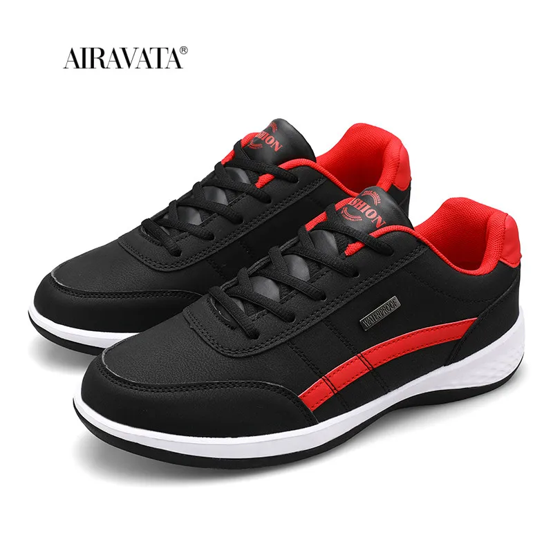 Men Casual Shoes Fashion Leather Shoes Waterproof Outdoor Sneakers Comfortable Flat Walking Shoe Man Athletic