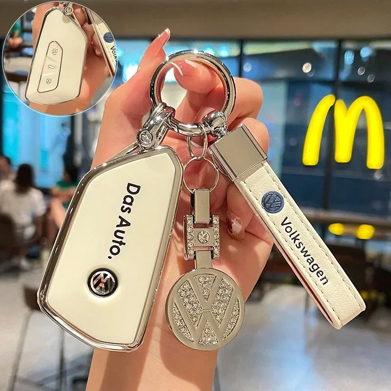 3-кнопочный автомобильный смарт-брелок из ТПУ защитный чехол-держатель для VW