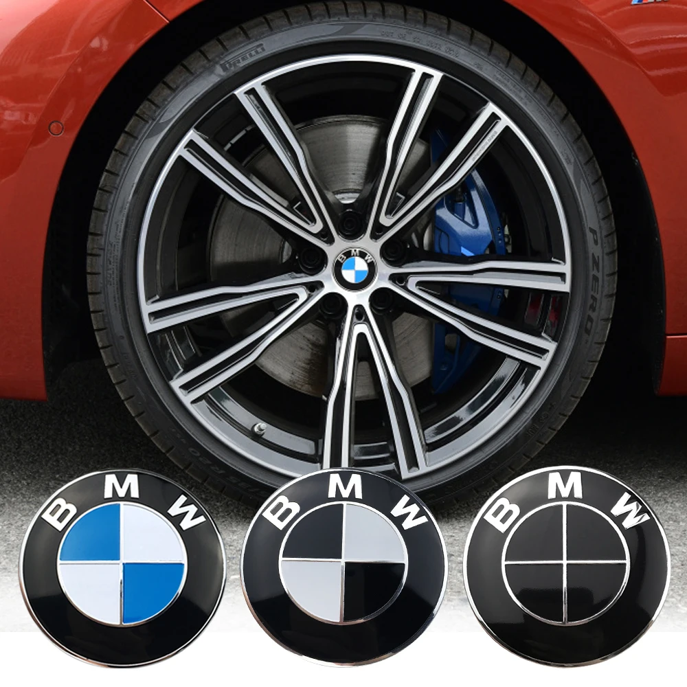 4Pc 68mm 56mm Wheel Center Caps Emblem Badge 50th Anniversary For BMW E39 E46 E90 E60 E87 E53 F10 F20 F30 M X3 X5 X6 Accessories