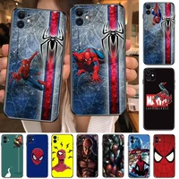 spiderman logo marvel phone cases for iphone 13 pro max case 12 11 pro max 8 plus 7plus 6s xr x xs 6 mini se mobile cell
