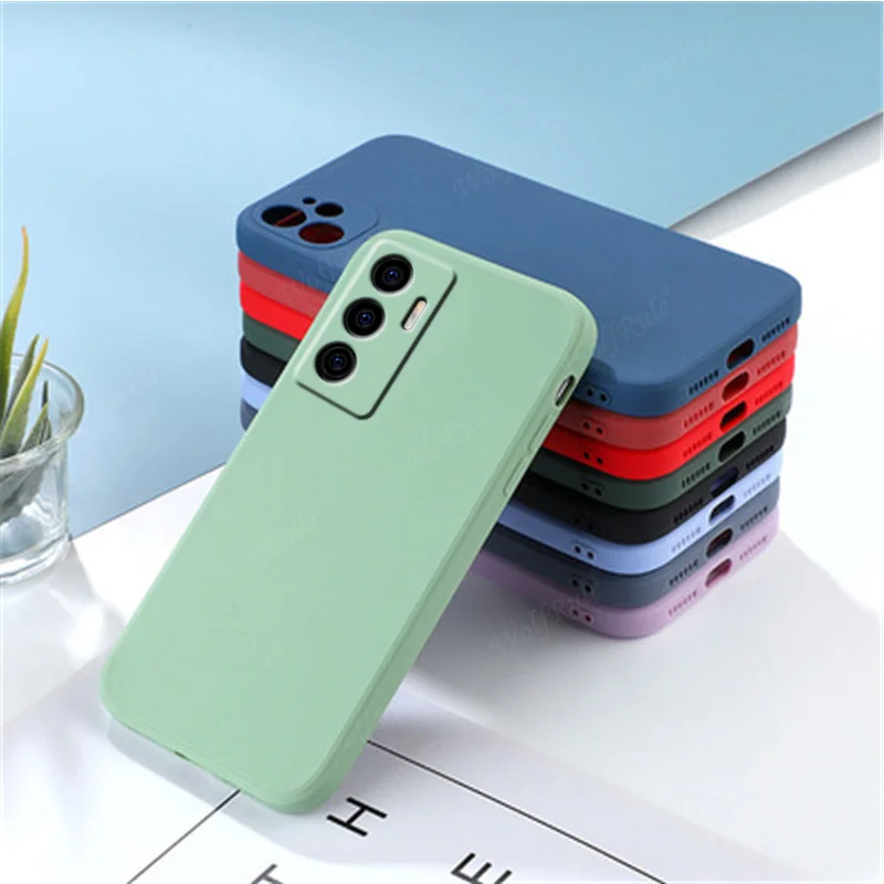 

For Cover Vivo V23E Case For Vivo V23E Capas Silicone Shockproof Safe Bumper Back TPU Soft Cover For Vivo V23E Fundas 6.44"