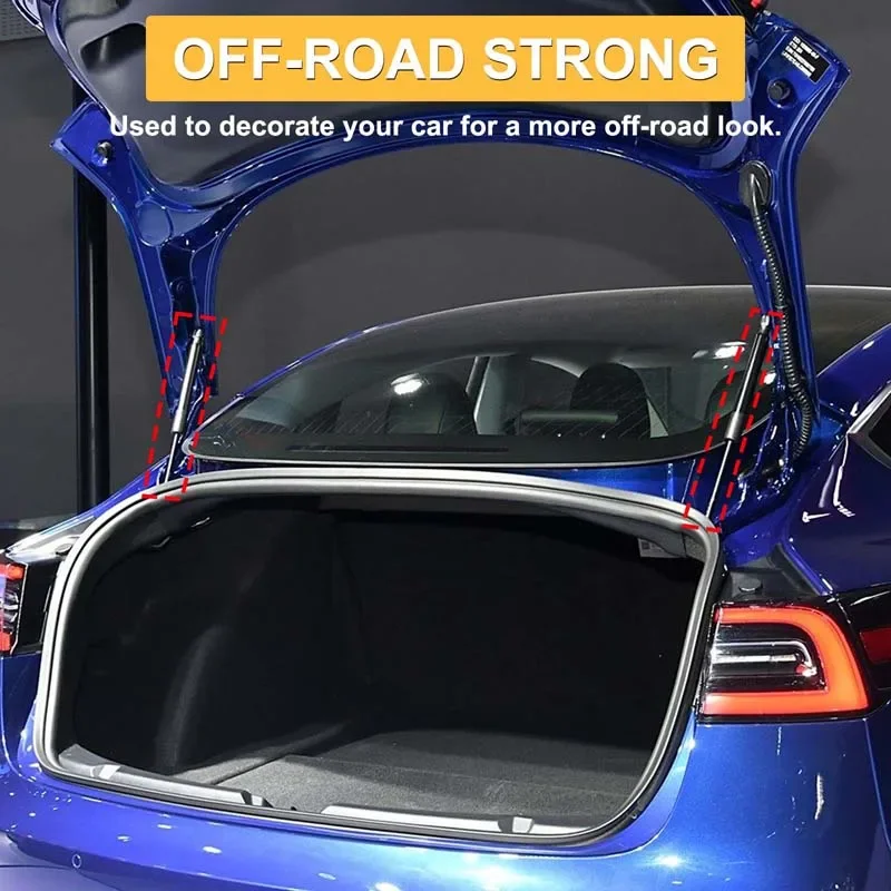 Фото Для Tesla Model 3 2015-2019 годов гидравлический стержень задней двери багажника, стержень замедления, аксессуары для опорных стержней, углеродистая сталь 2 шт. №2