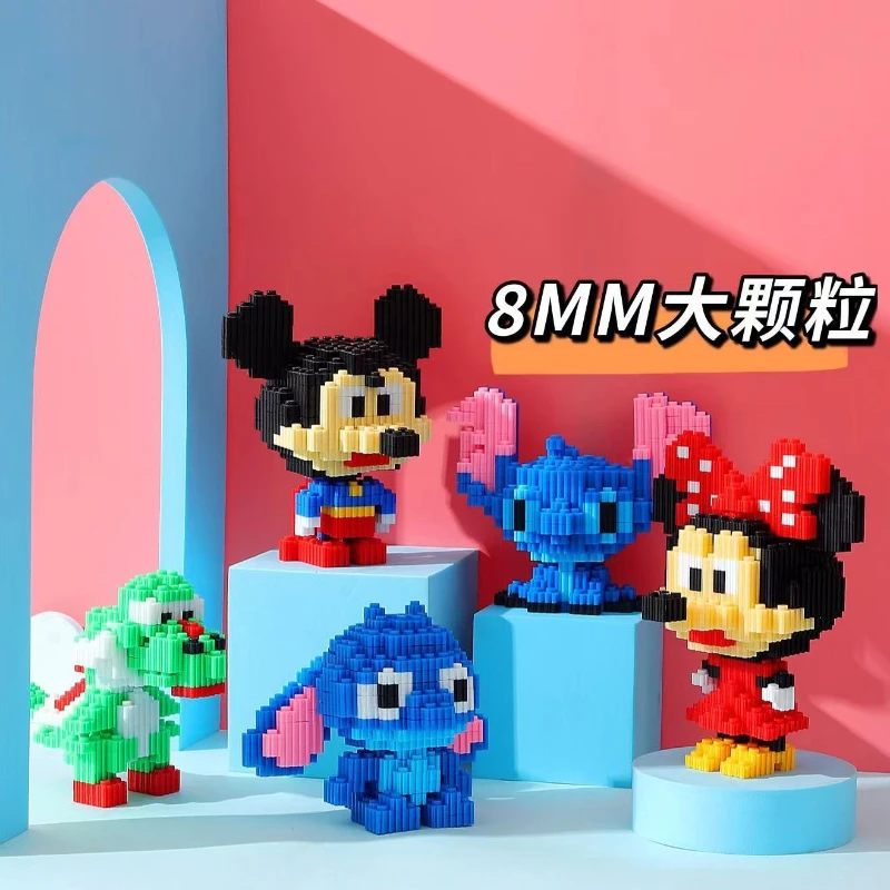 

Disney Small Particles Assembled Building Blocks Handmade Toys 8mm Particles Small Building Blocks Kindergarten Reward Gift