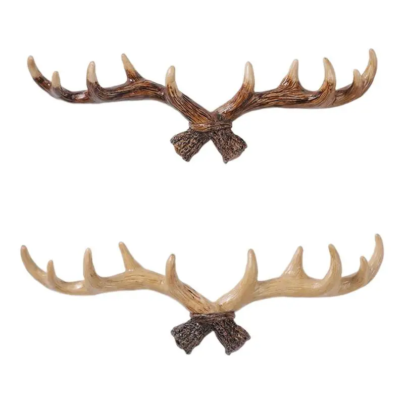 

Antler Key Hooks Wall Hanging Keychain Decorative Hanger Key Holder Coat Rack Clothes Towel Hat Handbag Storage Bracket Home
