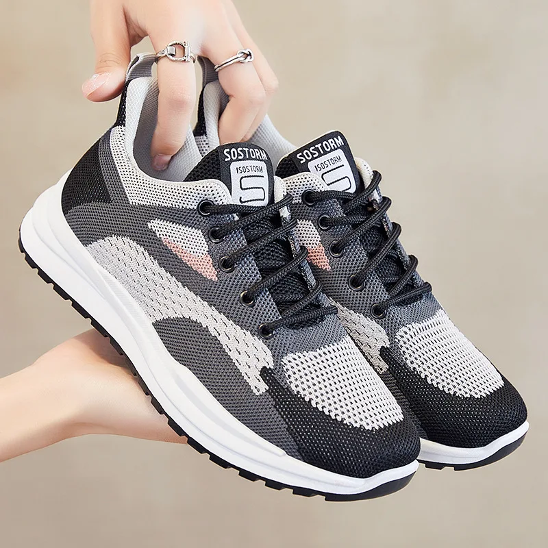 

BIKINIKEY Women's Shoes 2022 Spring and Autumn New Mesh Breathable Light Casual Running Soft Bottom Comfortable Flat Sneakers