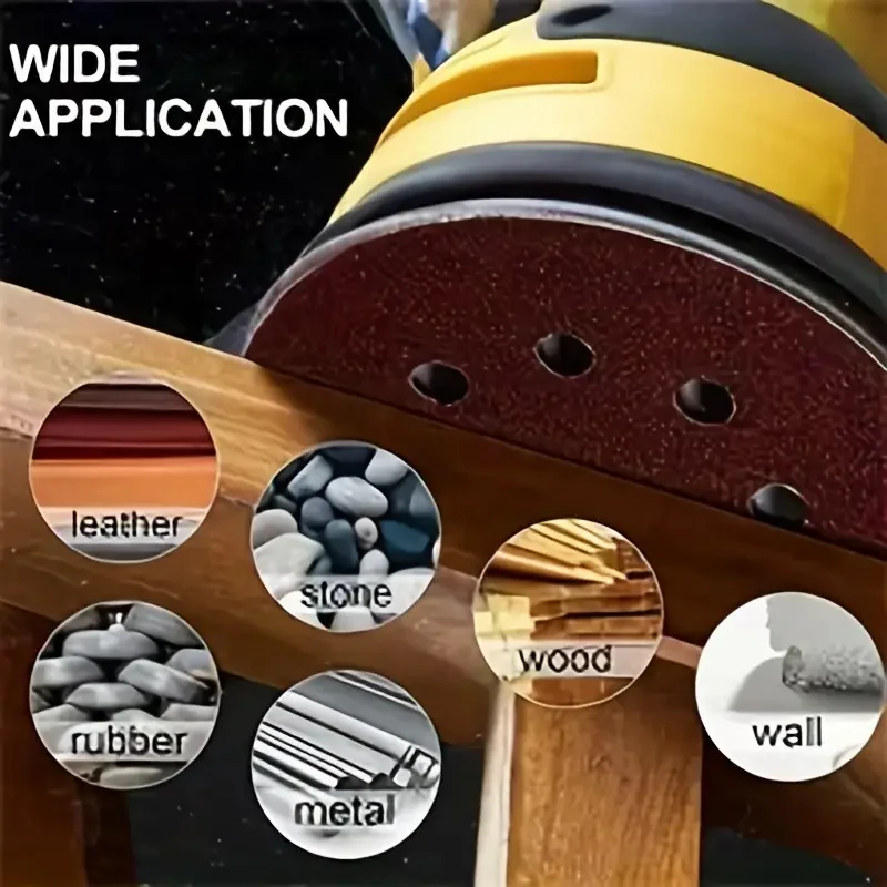 100 Шт. 125 Мм Шлифовальные Диски С 8 Отверстиями Клейкая Абразивная Бумага Крючком И