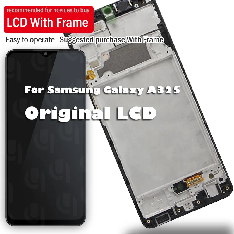 Ceny 100% Oryginalny Wyświetlacz AMOLED Do Samsung Galaxy A32 4G A325 A325F SM-A325M SM-A325F/DS LCD Z Ekranem Dotykowym Digitizer Zgromadzenie
