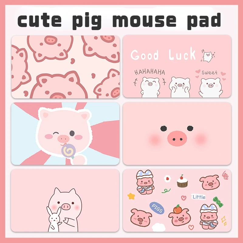 

1pc Kawaii Pig Pink Gaming Pad Mouse Girly Cute Laptop Gaming Mice Mousepad Size for Keyboards Mat Mousepad for Girlfriend Gift