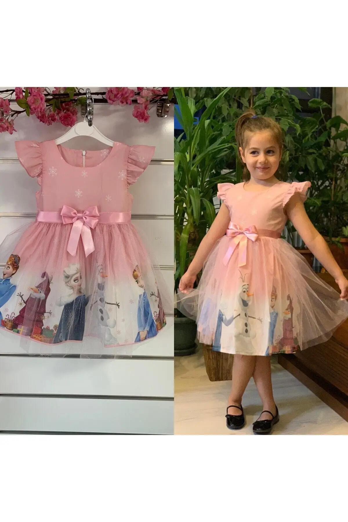 

Платье женское розовое средней длины с вырезом «Балерина»