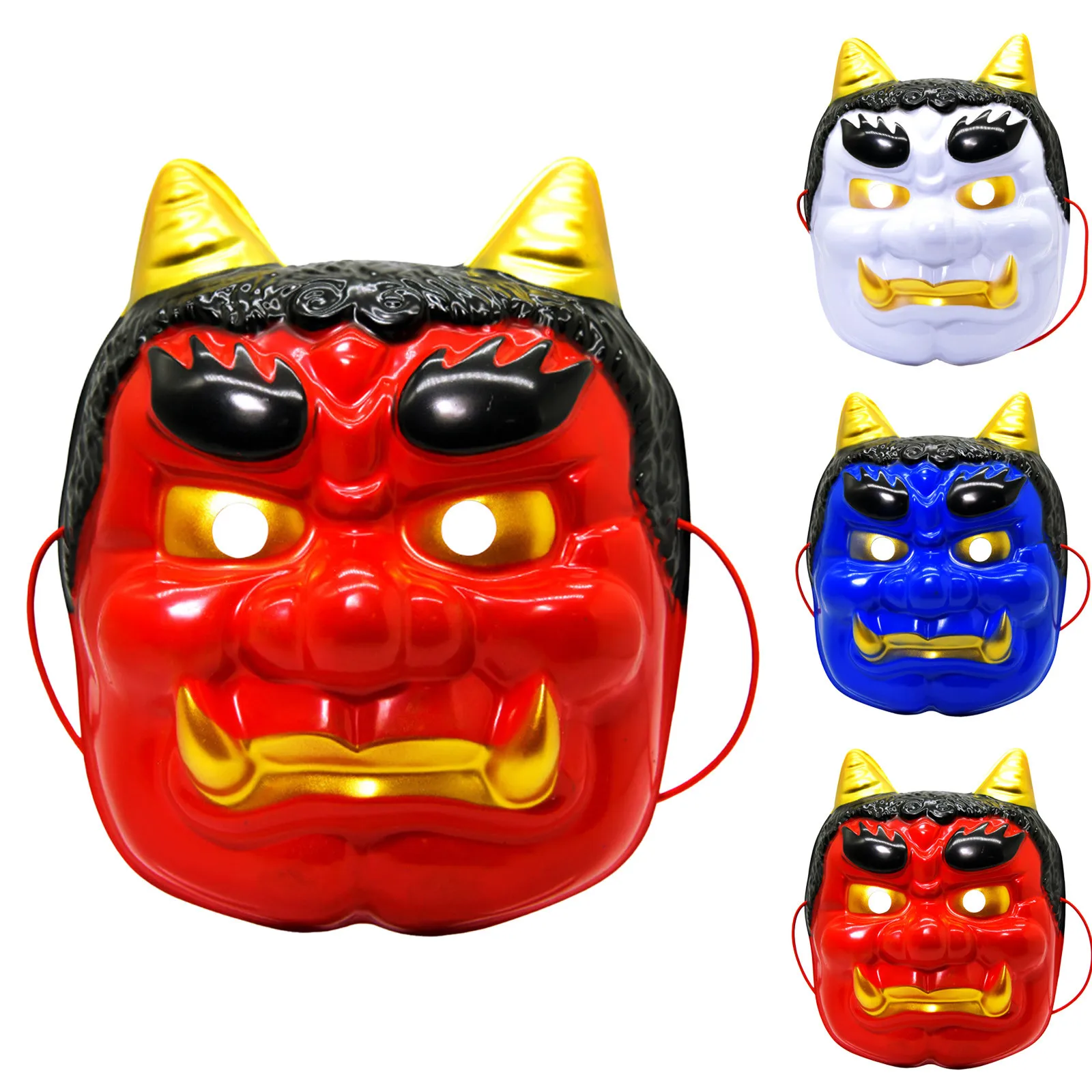 Пластиковая длинная маска Tengu для носа ужасная японского воина Хэллоуина