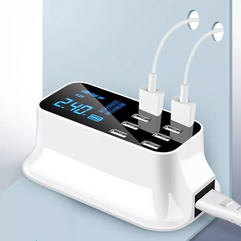 

Зарядное устройство с 8 USB-портами и цифровым дисплеем