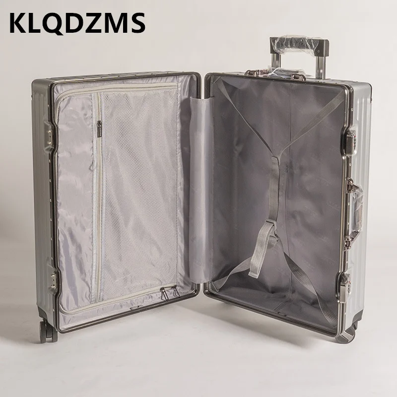 KLQDZMS 20 Inch Portable Mute Universal Wheel Engine Cabin Luggage Female Net Red Aluminum Frame Student Suitcase 24 Inch