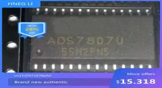 Модуль ADS7807U ADS7807 SOP28, новинка 100%, бесплатная доставка, 2 шт.