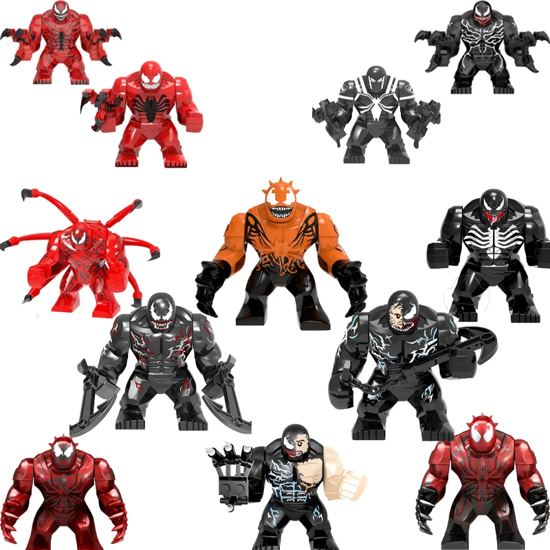 Superhero League Guardian Wrath Thor Tyrant Thanos Spider Venom Large Hulk Doll Children's Building Blocks Toys