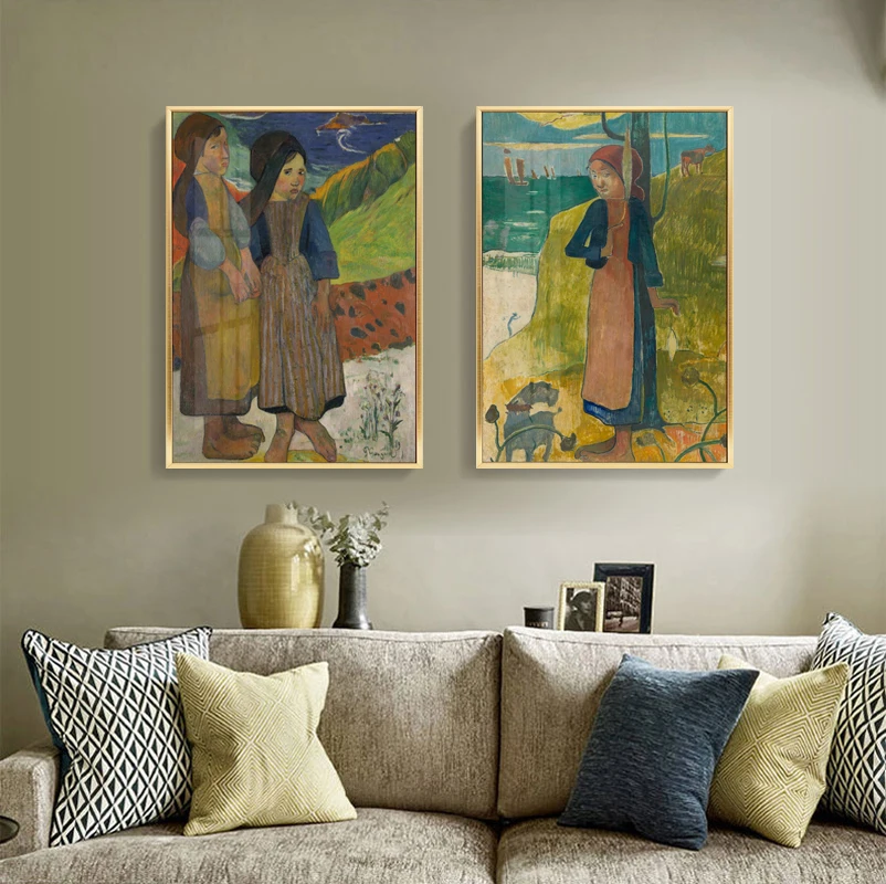 

Home Decoration Print Canvas Art Wall Pictures Poster Canvas Printings Paintings French Paul Gauguin A woman holding fruit