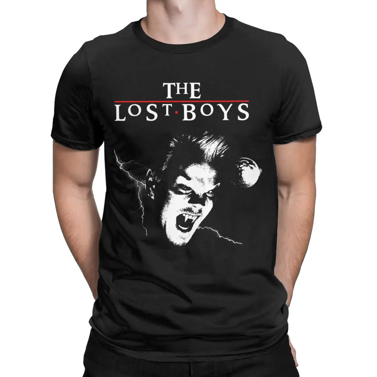 

The Lost Boys Men's shirt Crew Neck Cotton T Shirts for men horror movie vampires film Short Sleeve Tee Shirt Printed Tops