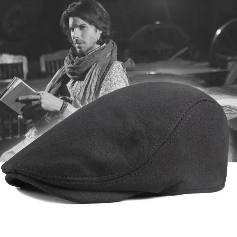 

1PC Men Berets Windproof Street Newsboy Beret Hat Retro England Hat Peaked Painter Caps #2022