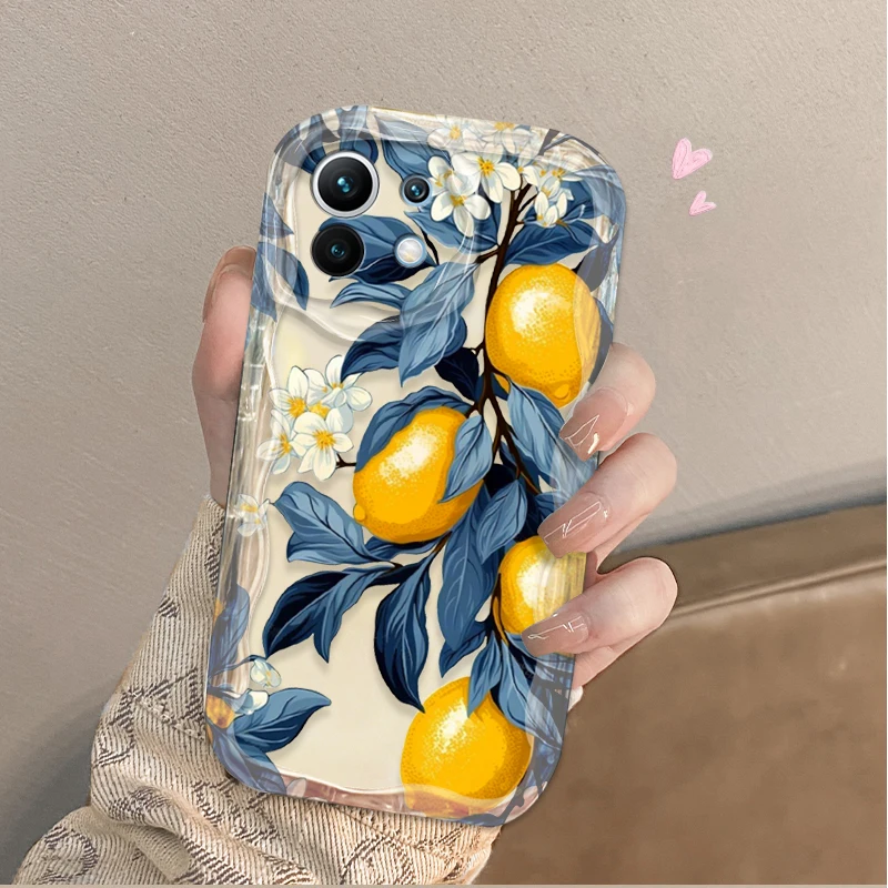 Фото Чехол Summer Fruit Lemon Flower для Xiaomi Poco X7 X6 X5 X3 F6 F5 NFC F3 M6 Pro 4G Mi 13 12 11 Lite 5G 14 13T 12T 11T 14T Pro M5S №3