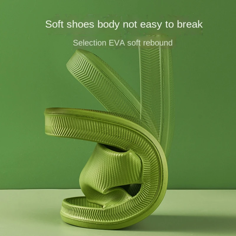 

Home Slippers Soft Sole Thick Platform Slides Women and Men 2022 Indoor Bathroom Anti-slip Flip Flops Ladies Summer Shoes W4