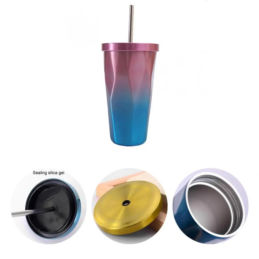 

Anti-deform Convenient Beautiful Gradient Style Juice Bottle Stainless Steel Juice Bottle Durable for Daily Use