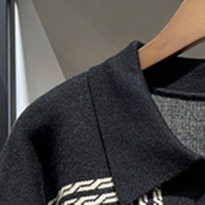 

Women Houndstooth Knit Cropped Cardigan Gold Button Elegant lady Tweed Jacket Two Types Female Sweaters 2022 new