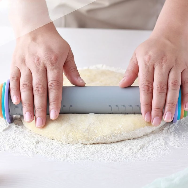 

Silicone Adjustable Thickness Flour Rolling Pin Cooking Tools Baking Utensils Cake Dough Roller Baking Pastry kitchen Tools