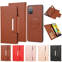 leather flip detachable case for galaxy a52 a72 a32 a22 f52 a42 a21s a50 a71 a70 a51 a03s m51 m32 2 in1 wallet magnetic cover