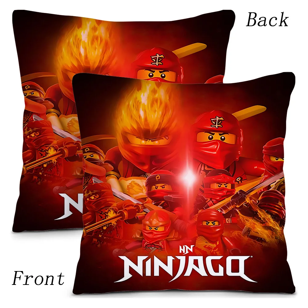 Pillow Covers Cartoon For Game Ninjagos Sofa Decorative Home Double-sided Printing Short Plush Cute Cushion Cover