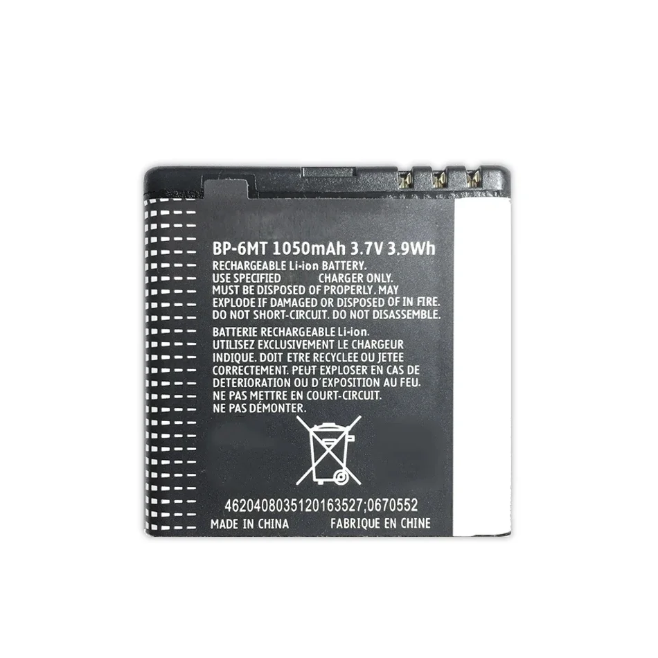 BP-6MT 1050 мАч Сменный аккумулятор для мобильного телефона Nokia N81 N82 N81-8G E51 E51i 6720 6720C